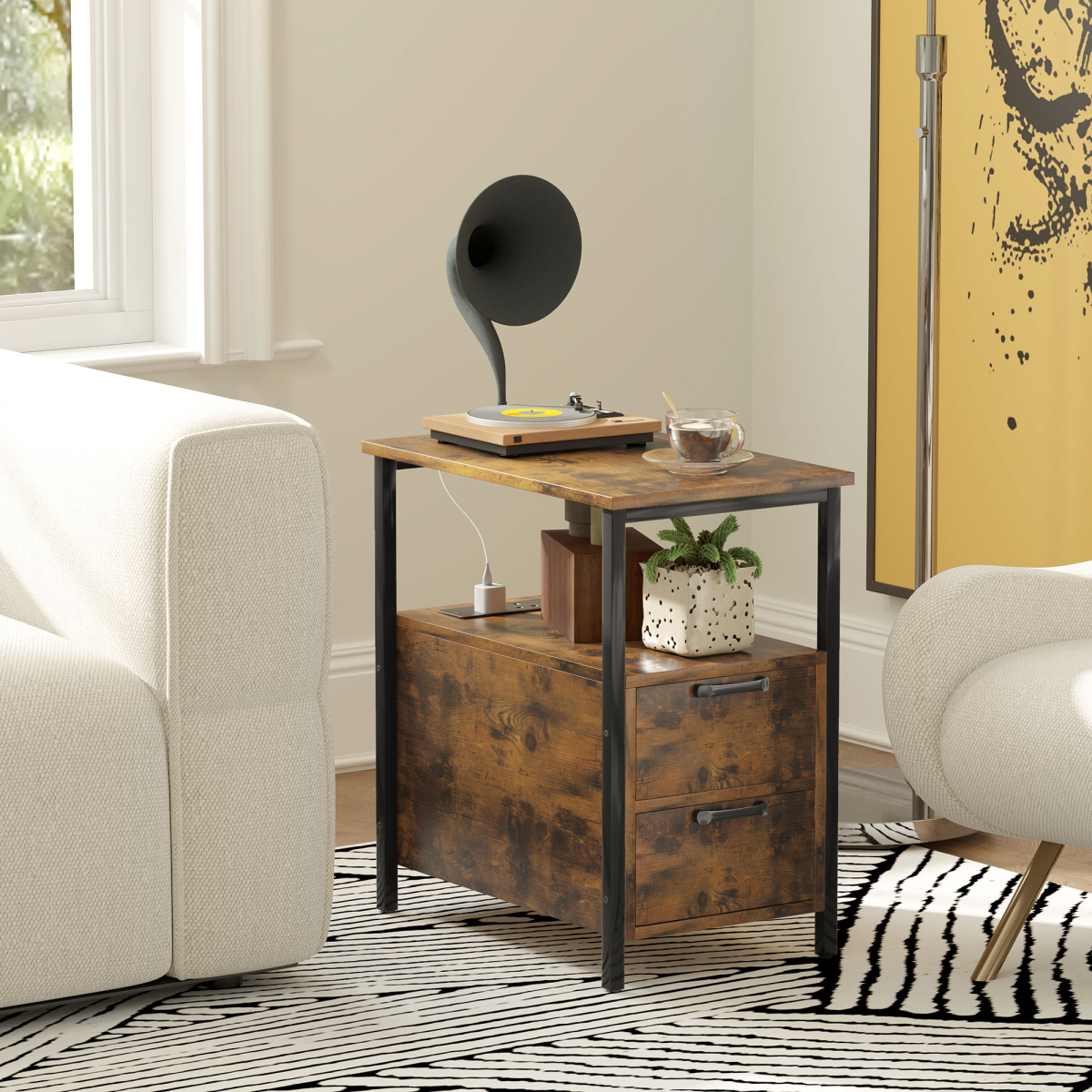 cortex-london-york-charging-bedside-table-rustic-brown
