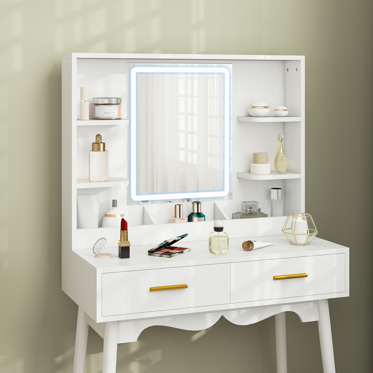 cortex-london-windsor-led-dressing-table-stool-white