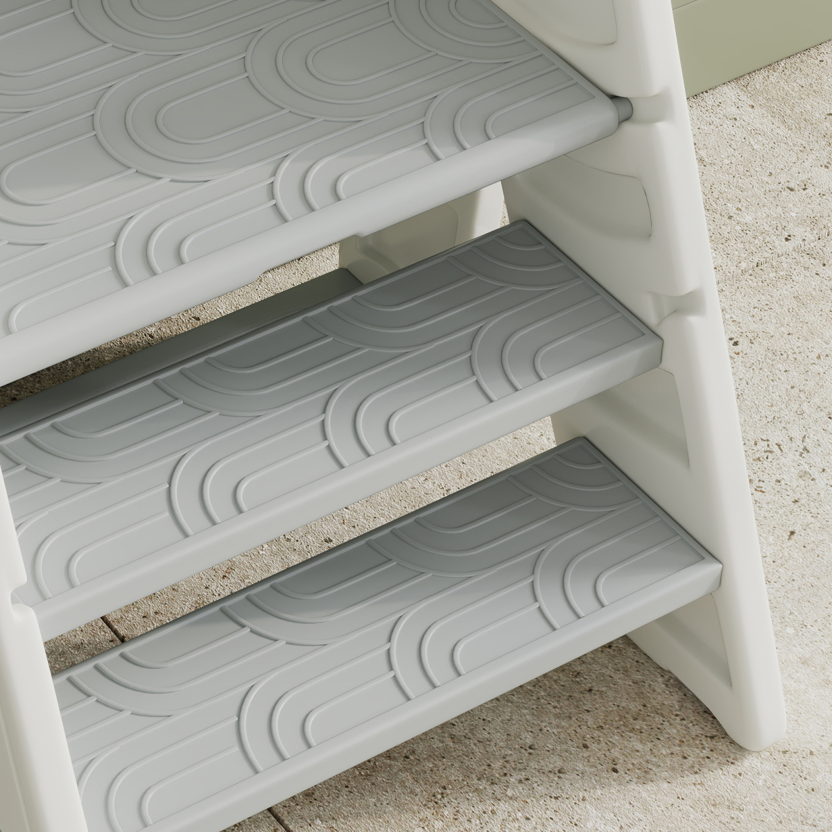 cortex-london-windsor-foldable-adjustable-toddler-step-stool-grey-and-white