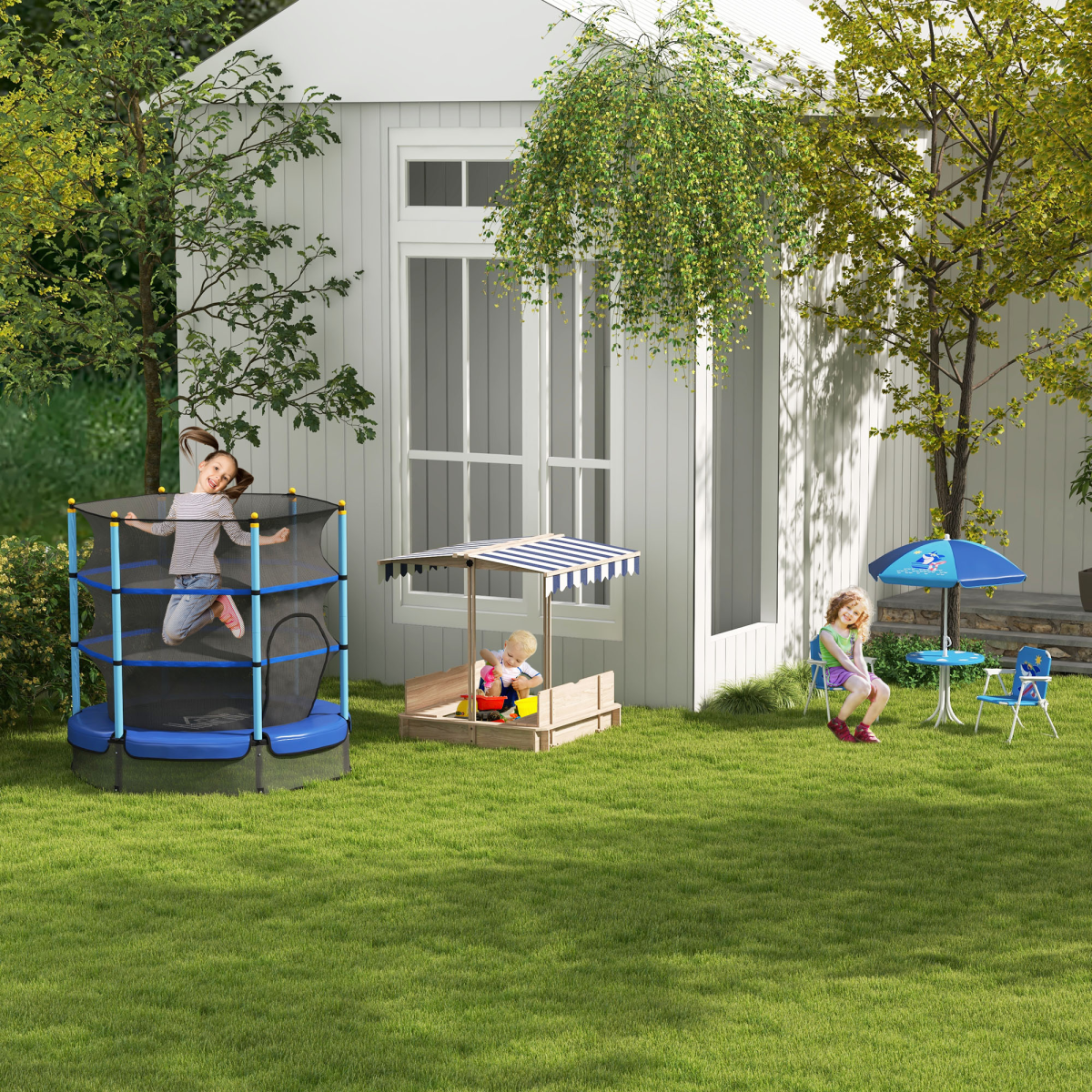 cortex-london-york-kids-wooden-sandpit-adjustable-canopy