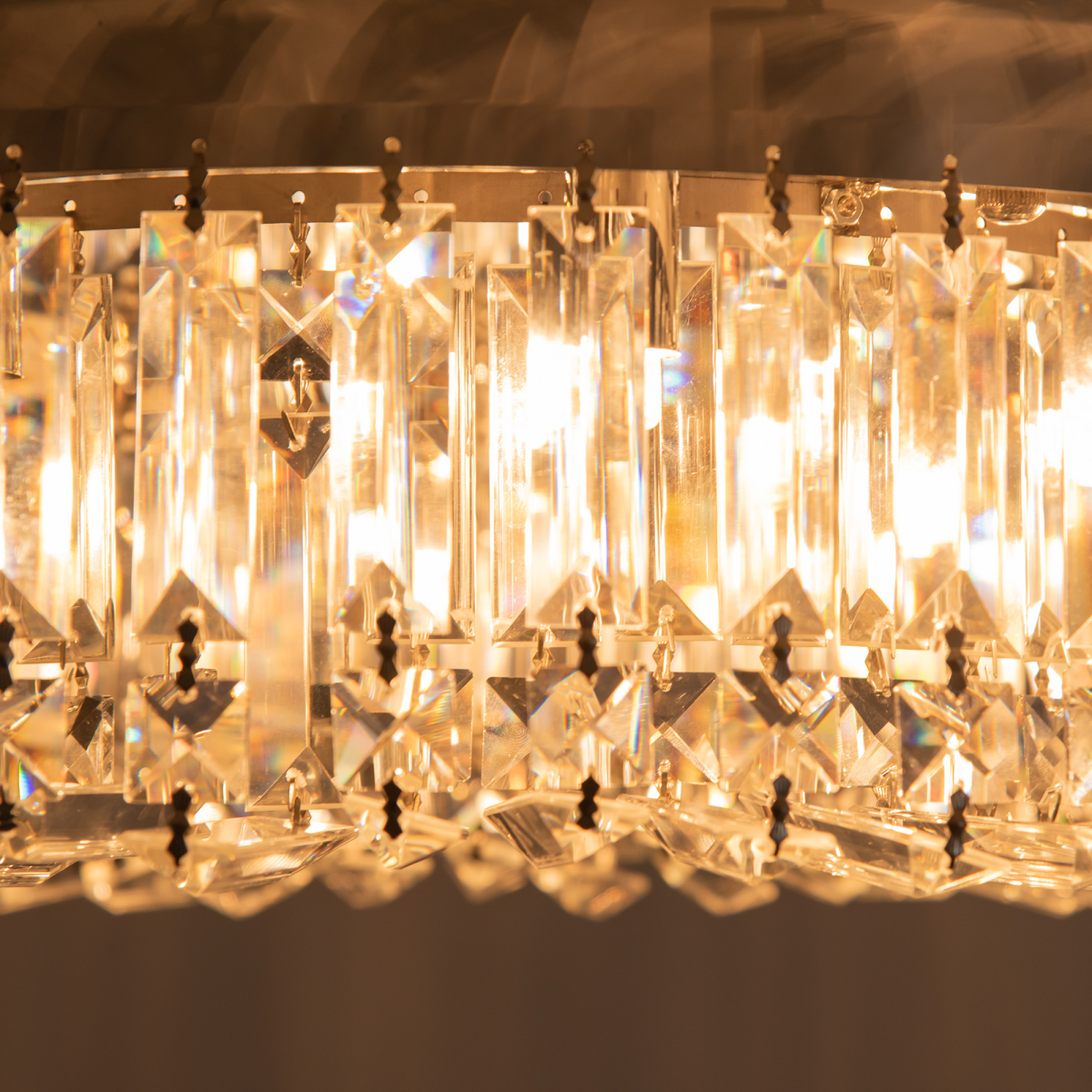 Crystal Ceiling Light Chandeliers Stainless Steel Pendant Silver