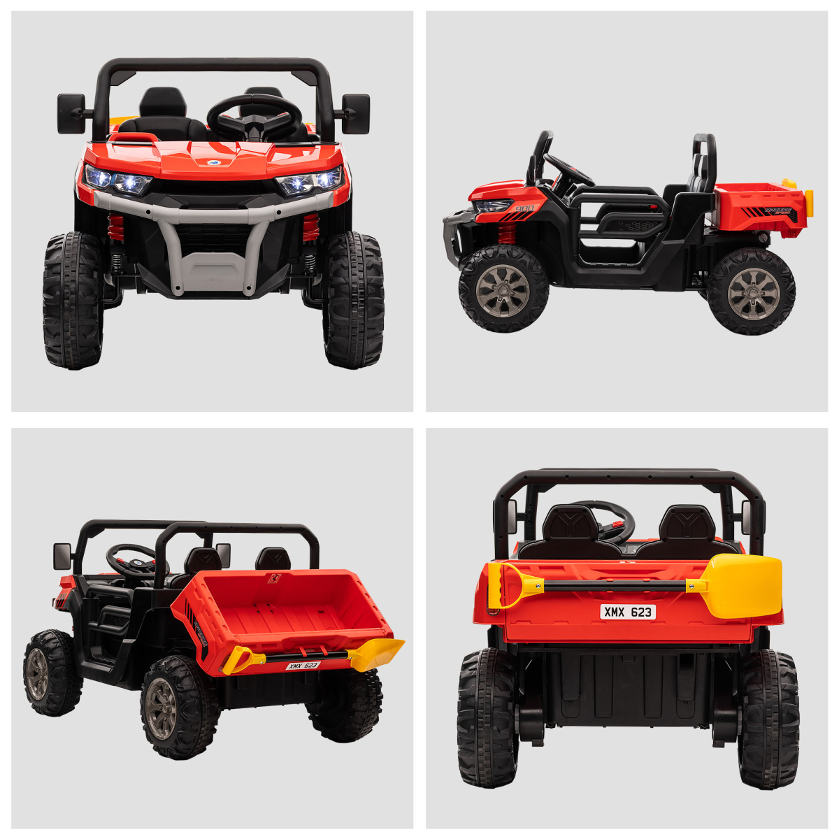 cortex-london-windsor-two-seater-kids-ride-on-truck-red