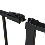 Pressure Fit Dog Gate Pet Barrier for stairs doorway, 76-107cm Width Black