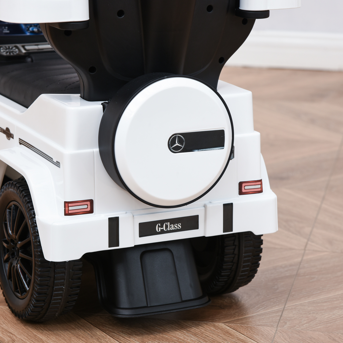 cortex-london-windsor-mercedes-benz-g350-white-ride-on-slider-stroller-kids-vehicle