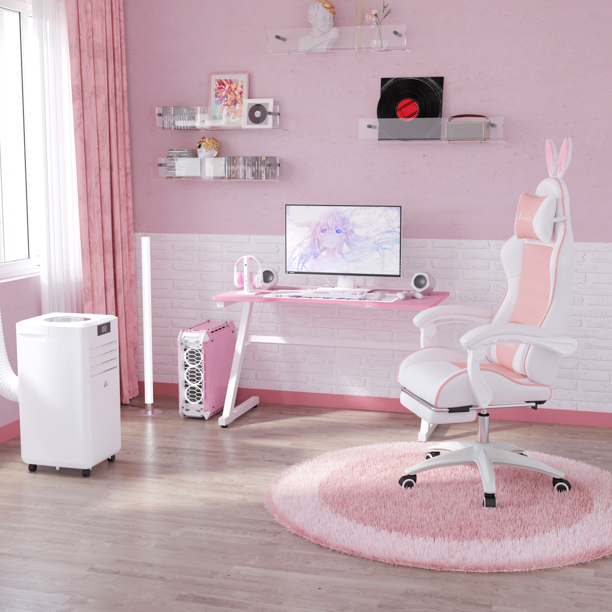 cortex-london-windsor-bunny-ears-gaming-chair-pink-footrest