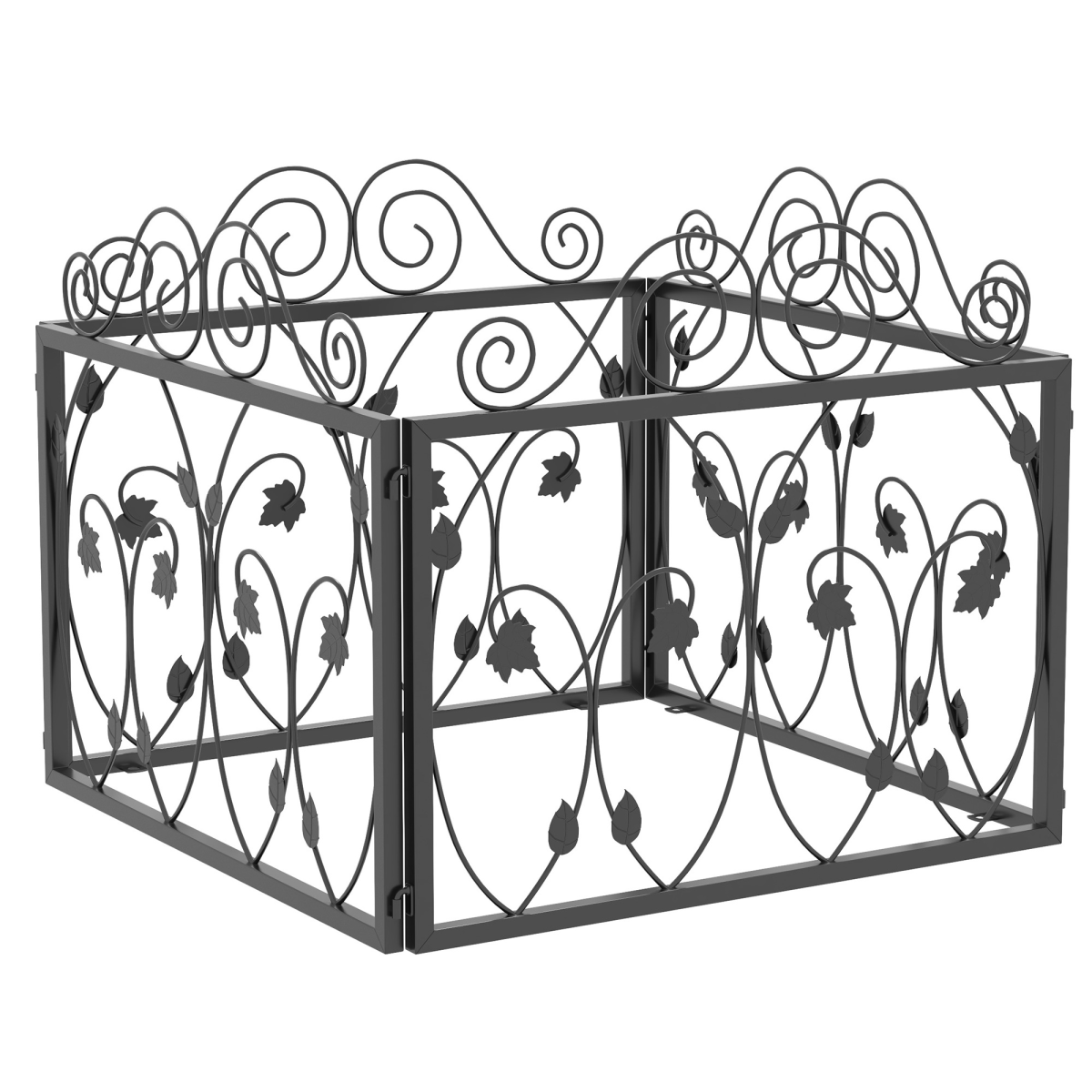 cortex-london-windsor-4-panel-black-steel-garden-fence