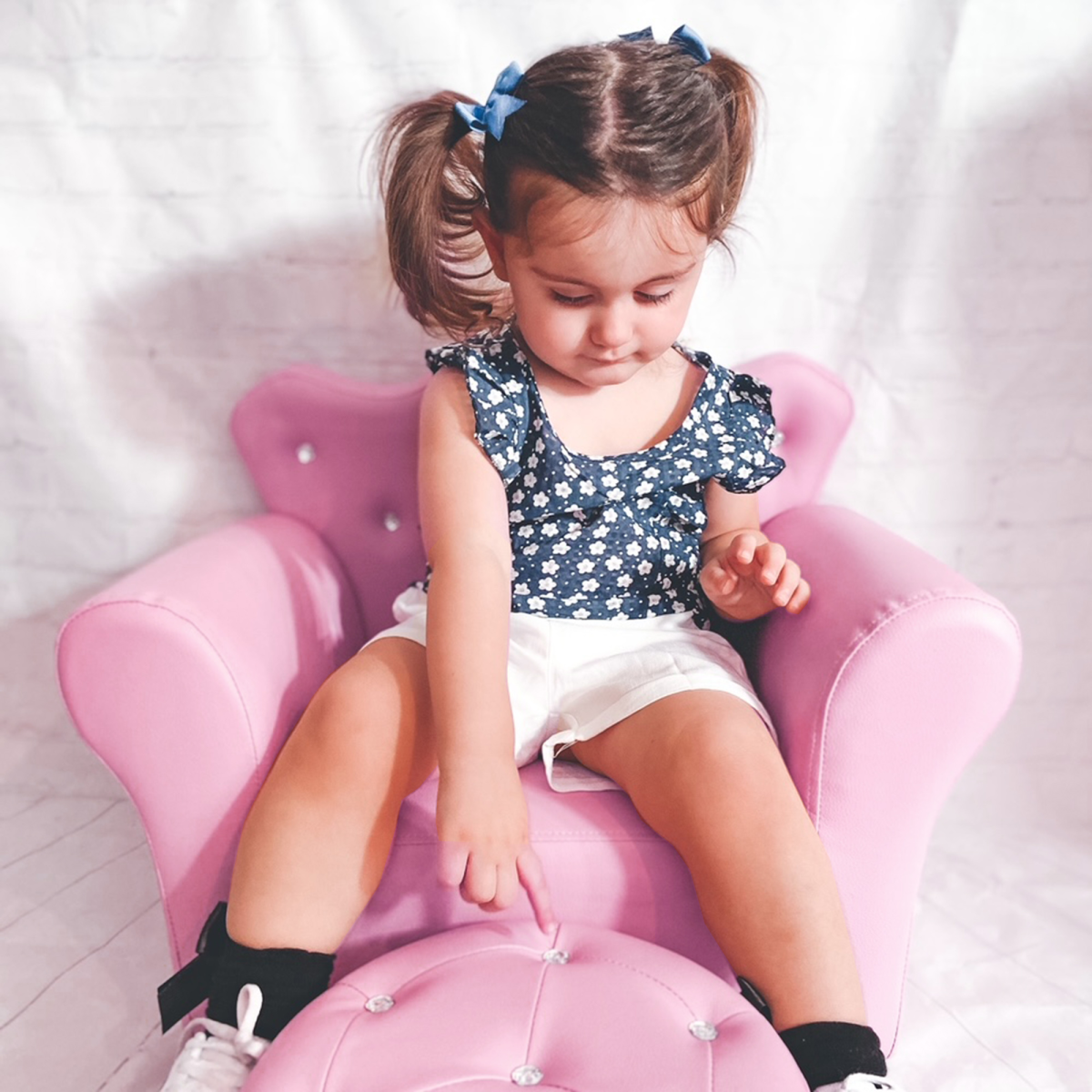 cortex-london-windsor-pink-kids-armchair-footstool-set