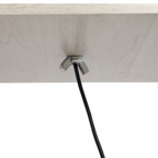4-Tier Floor Lamp, Floor Light with Storage Shelf White and Oak 3-Tier