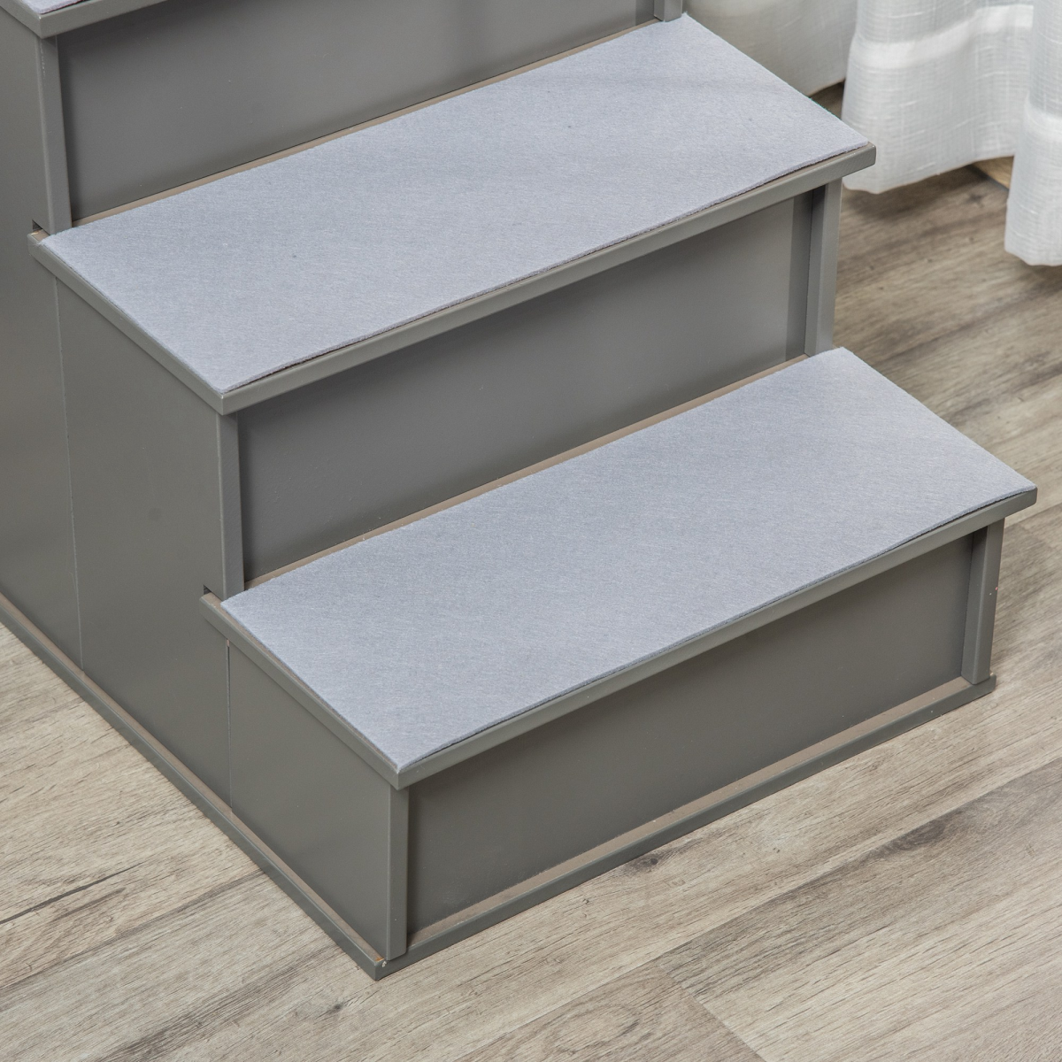 cortex-london-windsor-four-step-wooden-dog-cat-stairs-grey-pawhut