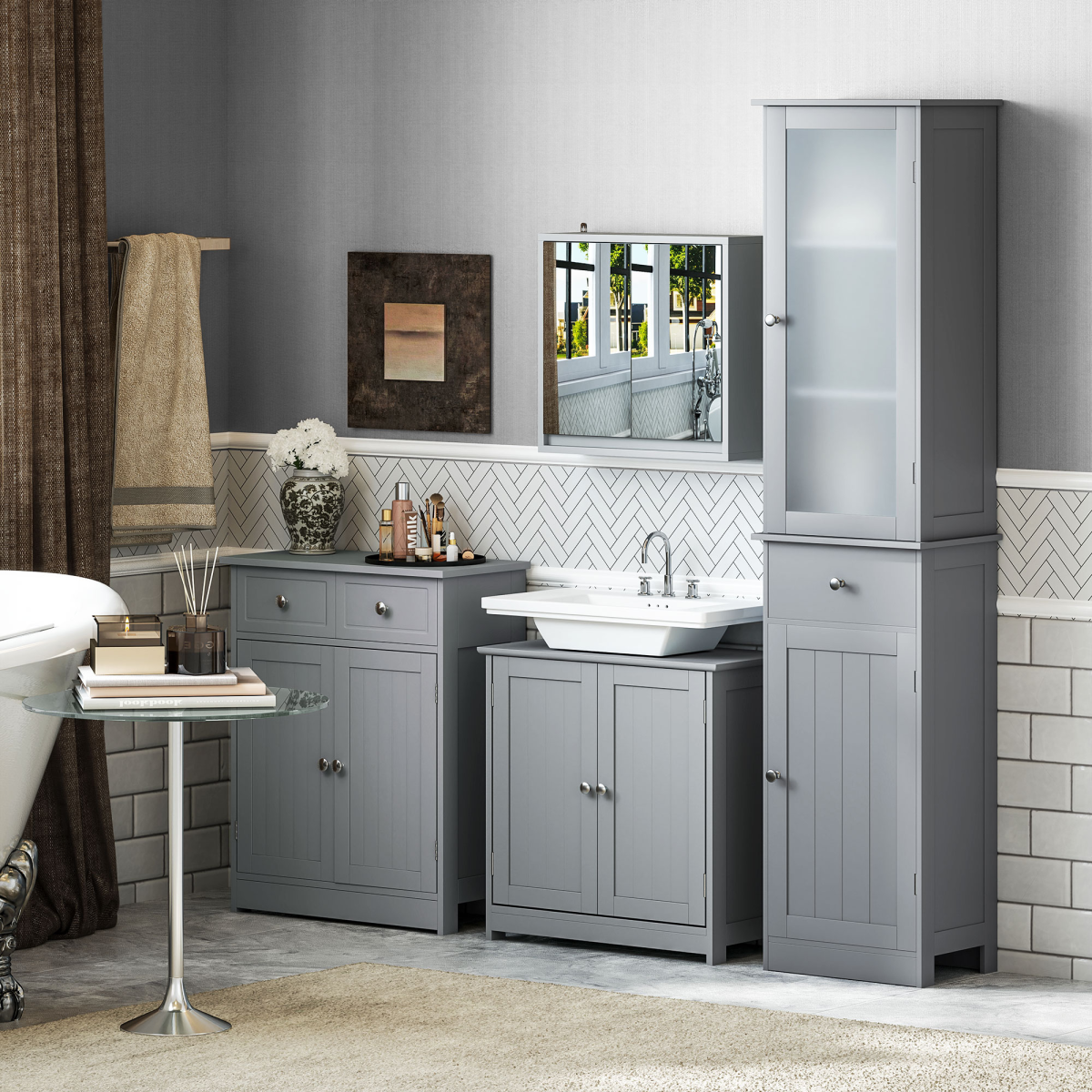 cortex-london-windsor-60cm-grey-under-sink-storage-cabinet-adjustable-shelf-drain-hole