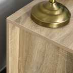 Particle Board 2-Drawer Bedside Table Natural