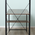 Computer Desk PC Table Study Workstation Home Office 4-tier Bookshelf Storage