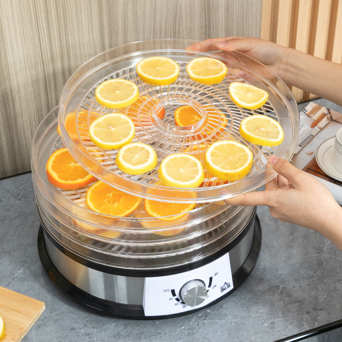 cortex-london-york-five-tier-food-dehydrator-250w-stainless-steel-silver