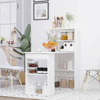 Computer Desk, 120Lx55Dx120H cm-White