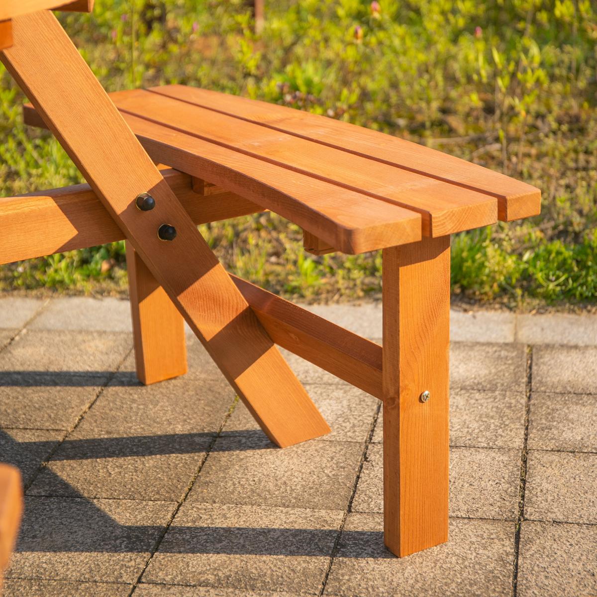 cortex-london-windsor-round-garden-table-three-attached-benches-fir-wood