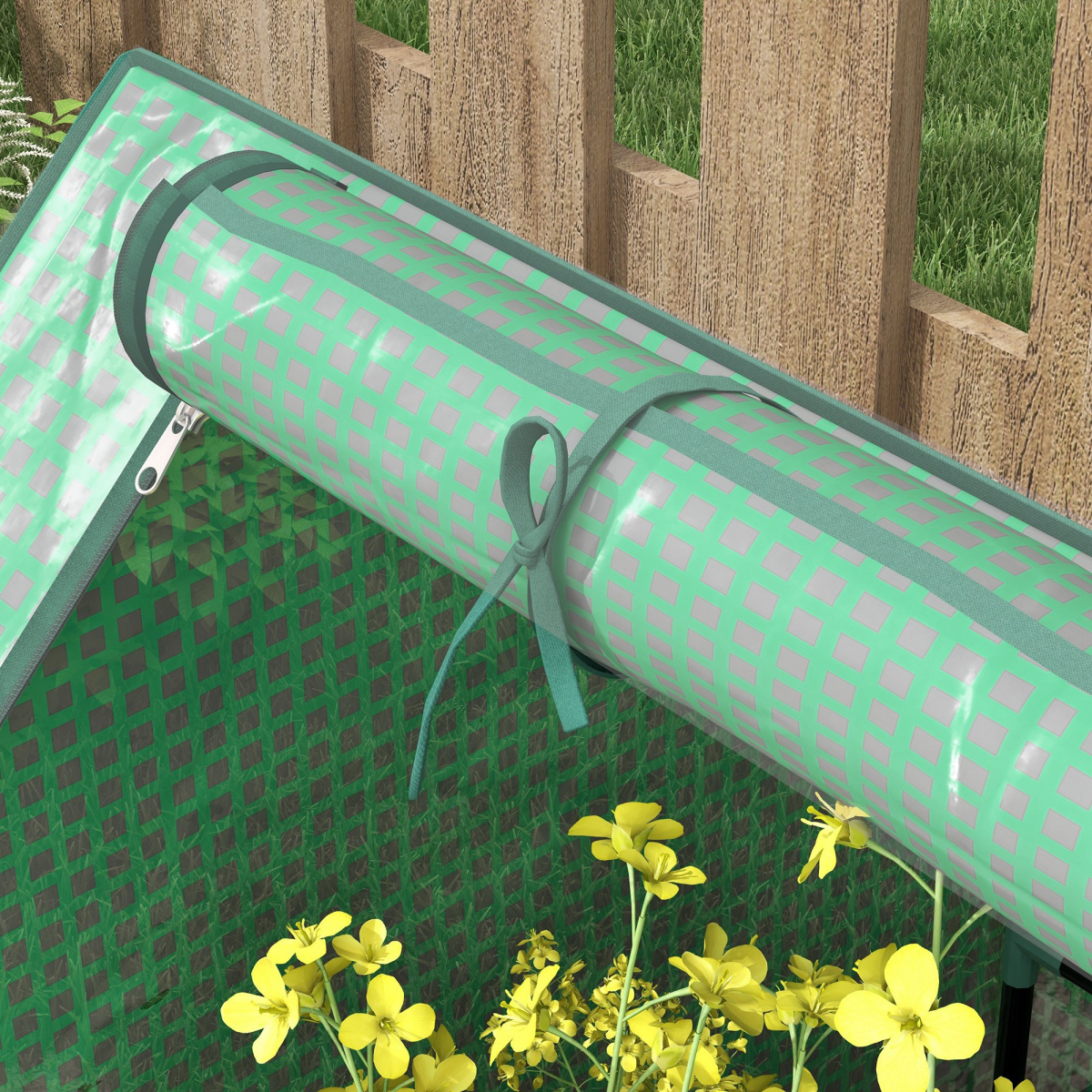 cortex-london-kew-raised-garden-bed-planter-greenhouse-green-dark-grey