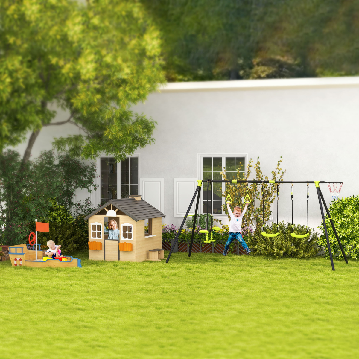 cortex-london-windsor-wooden-kids-playhouse-door-windows-bench-ages-3-7-years
