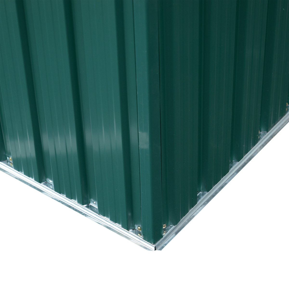 cortex-london-windsor-green-metal-garden-shed-260x133x200cm-sliding-doors