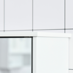 Bathroom Mirror Cabinet, Wall Mounted Storage Cupboard with Double Doors Grey