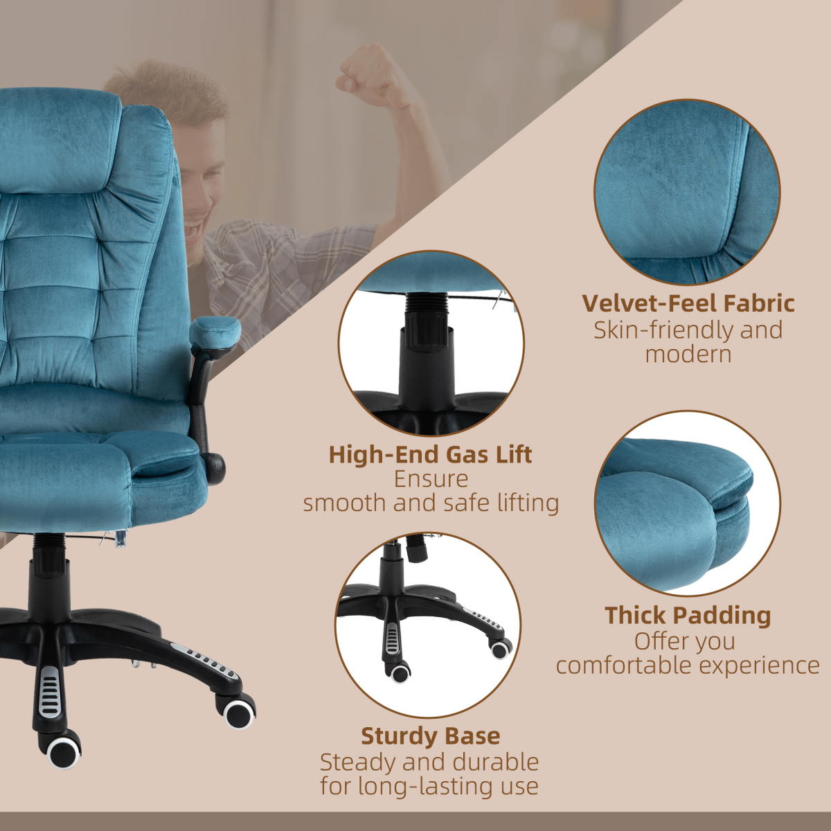 cortex-london-windsor-blue-heated-massage-executive-reclining-chair