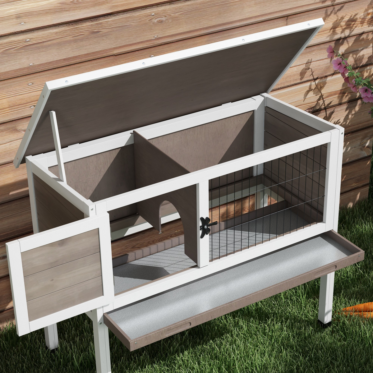 cortex-london-windsor-elevated-wooden-rabbit-hutch-indoor-outdoor-asphalt-roof-removable-tray