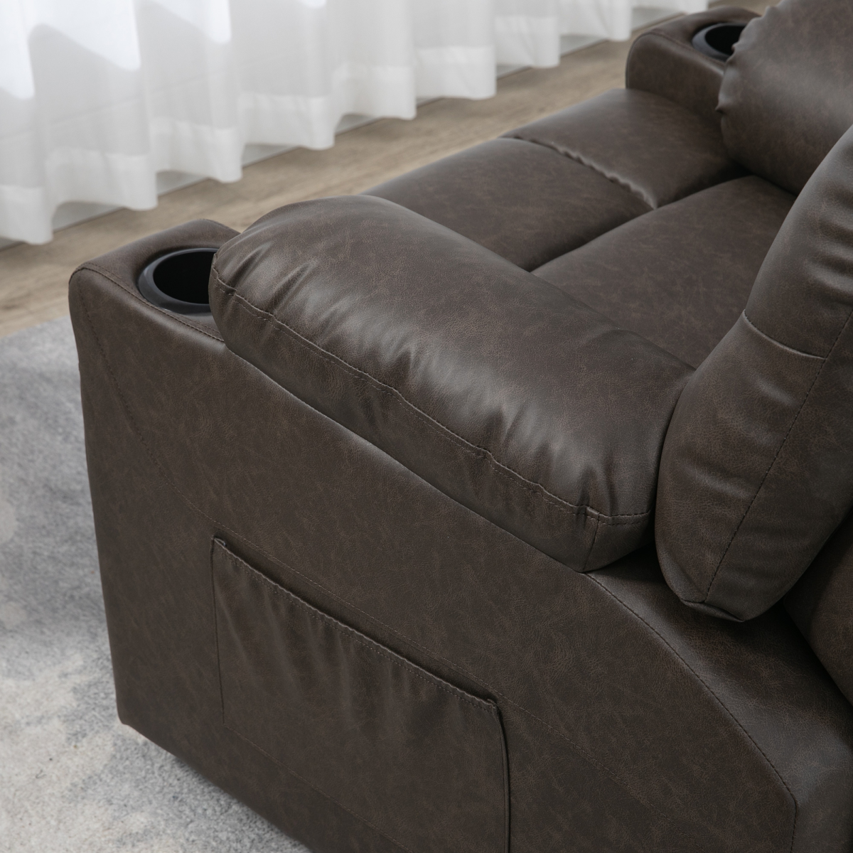 cortex-london-windsor-brown-pu-leather-manual-recliner-chair-with-cup-holders