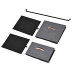 175x83cm Freestanding Clothes Hanger Storage Unit SteelBlack Brown Coat Rack