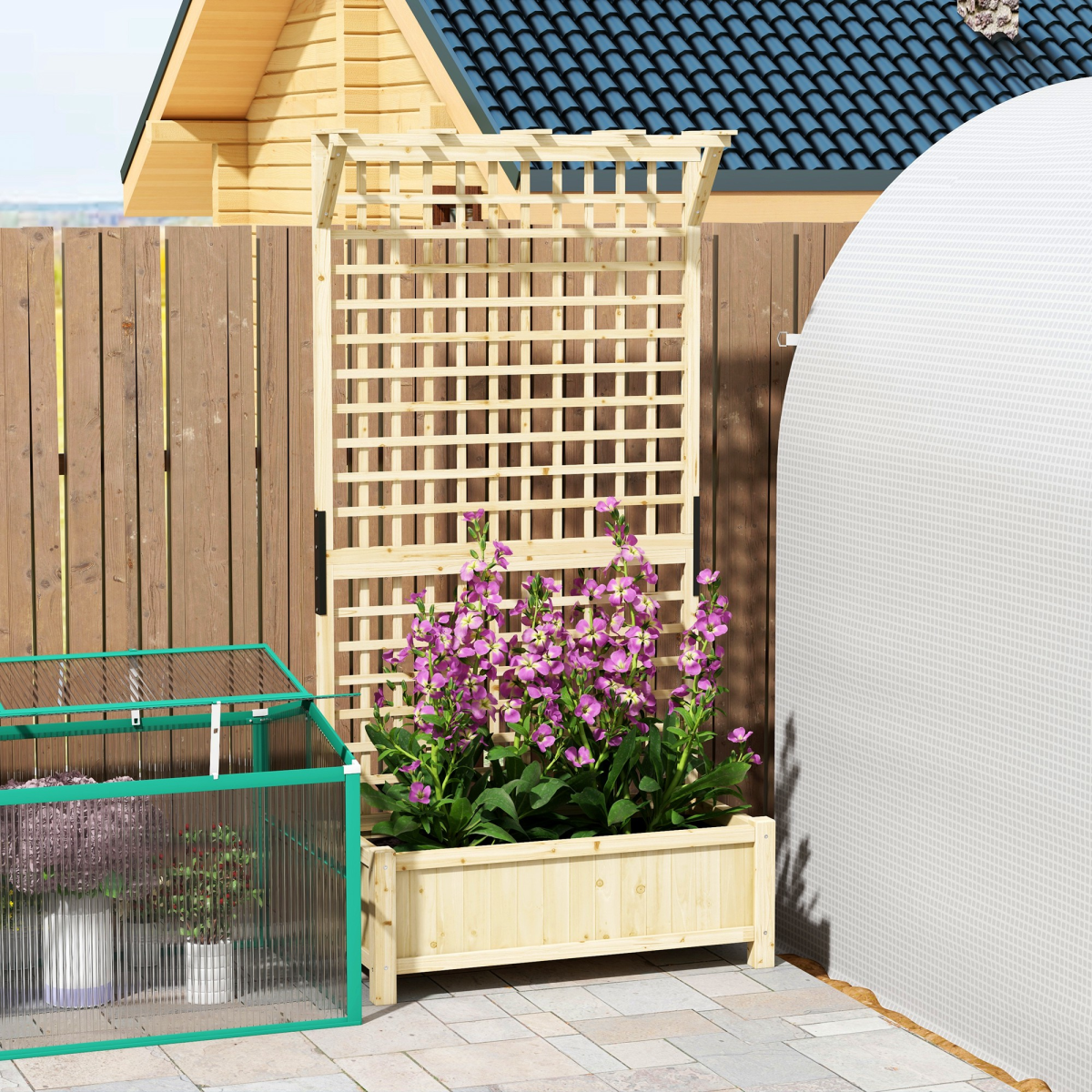 cortex-london-york-fir-wood-planter-trellis-garden-box-natural-wood-finish