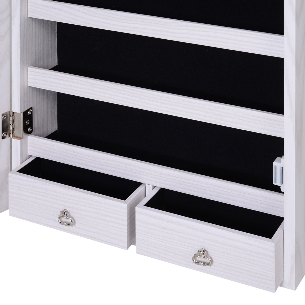 cortex-london-windsor-white-lockable-mirrored-jewellery-cabinet-led-lights