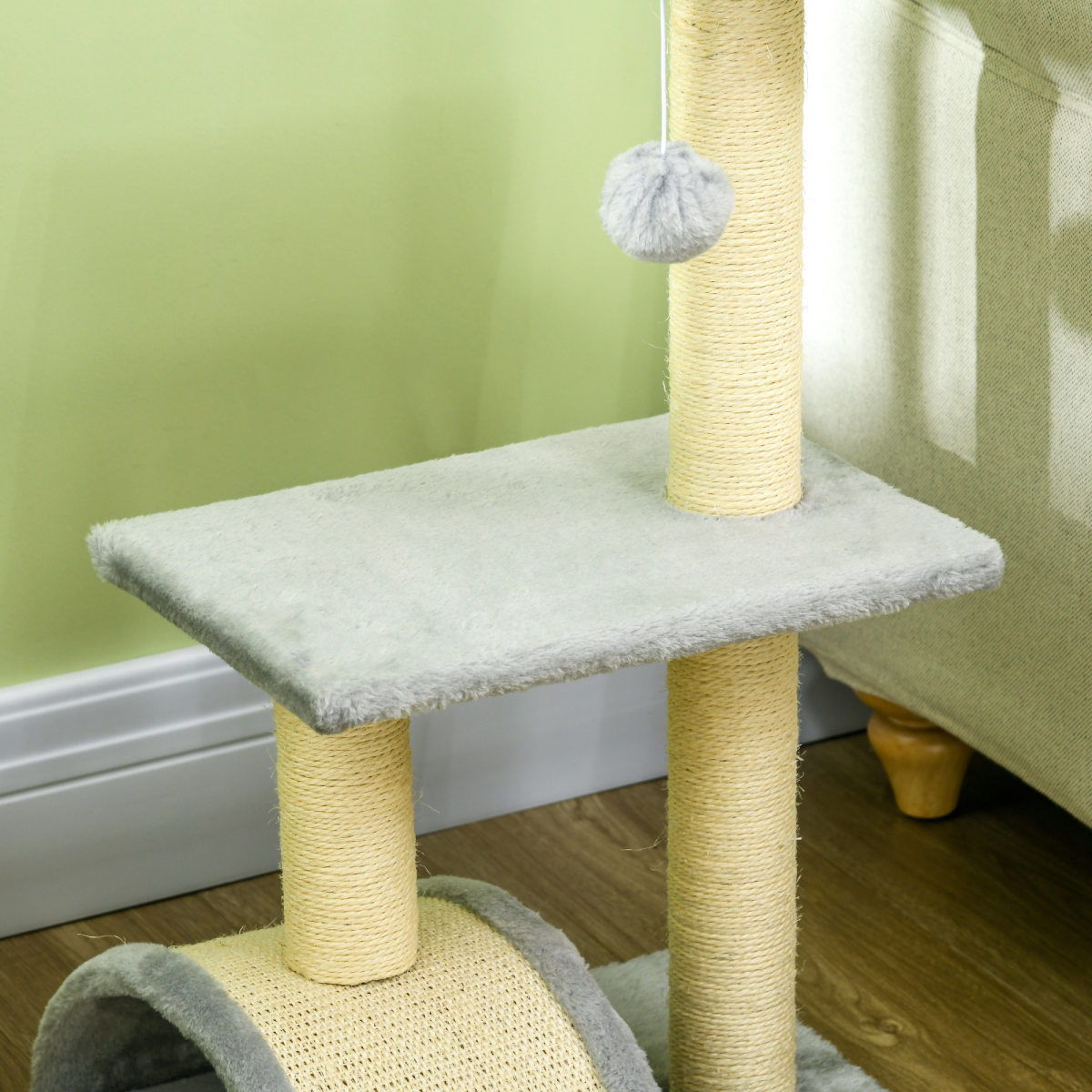 cortex-london-york-cat-tree-climbing-tower-72cm-light-grey-sisal-scratching-post