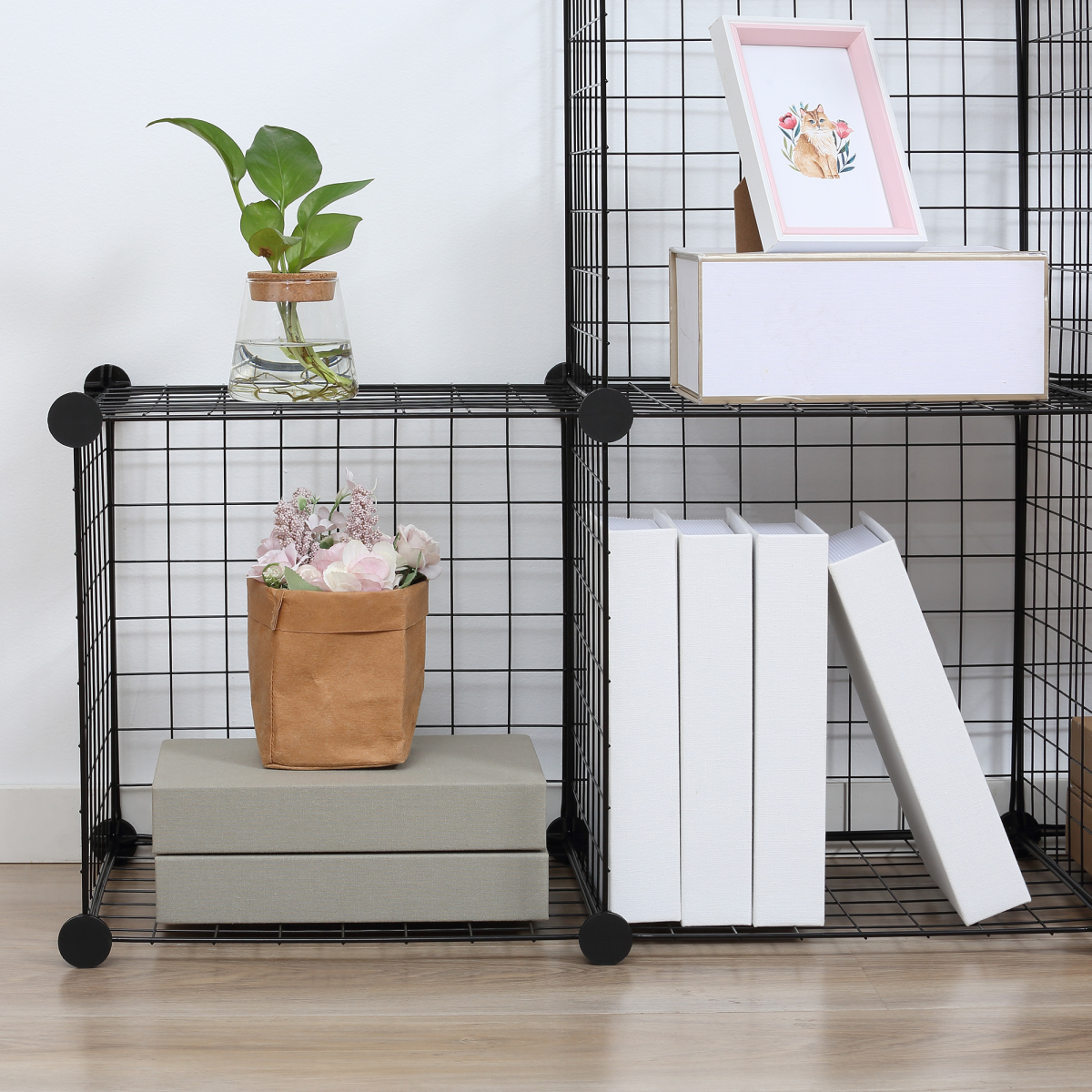 cortex-london-windsor-six-cube-wire-storage-cabinet-organiser-black