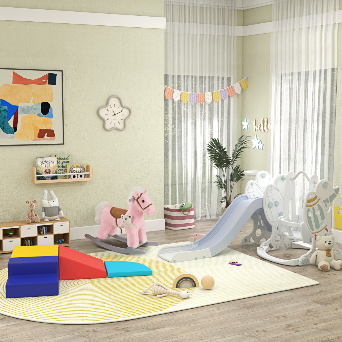 cortex-london-windsor-kids-plush-ride-on-rocking-horse-with-sounds