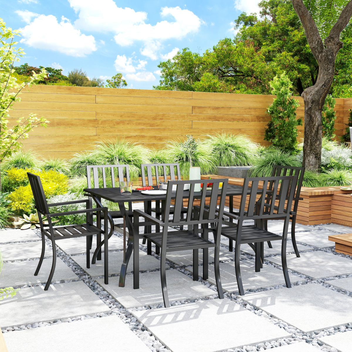 cortex-london-windsor-seven-piece-steel-garden-dining-set-with-umbrella-hole