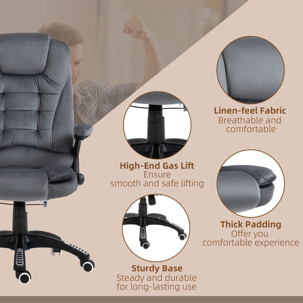 cortex-london-windsor-executive-heated-massage-reclining-chair-grey