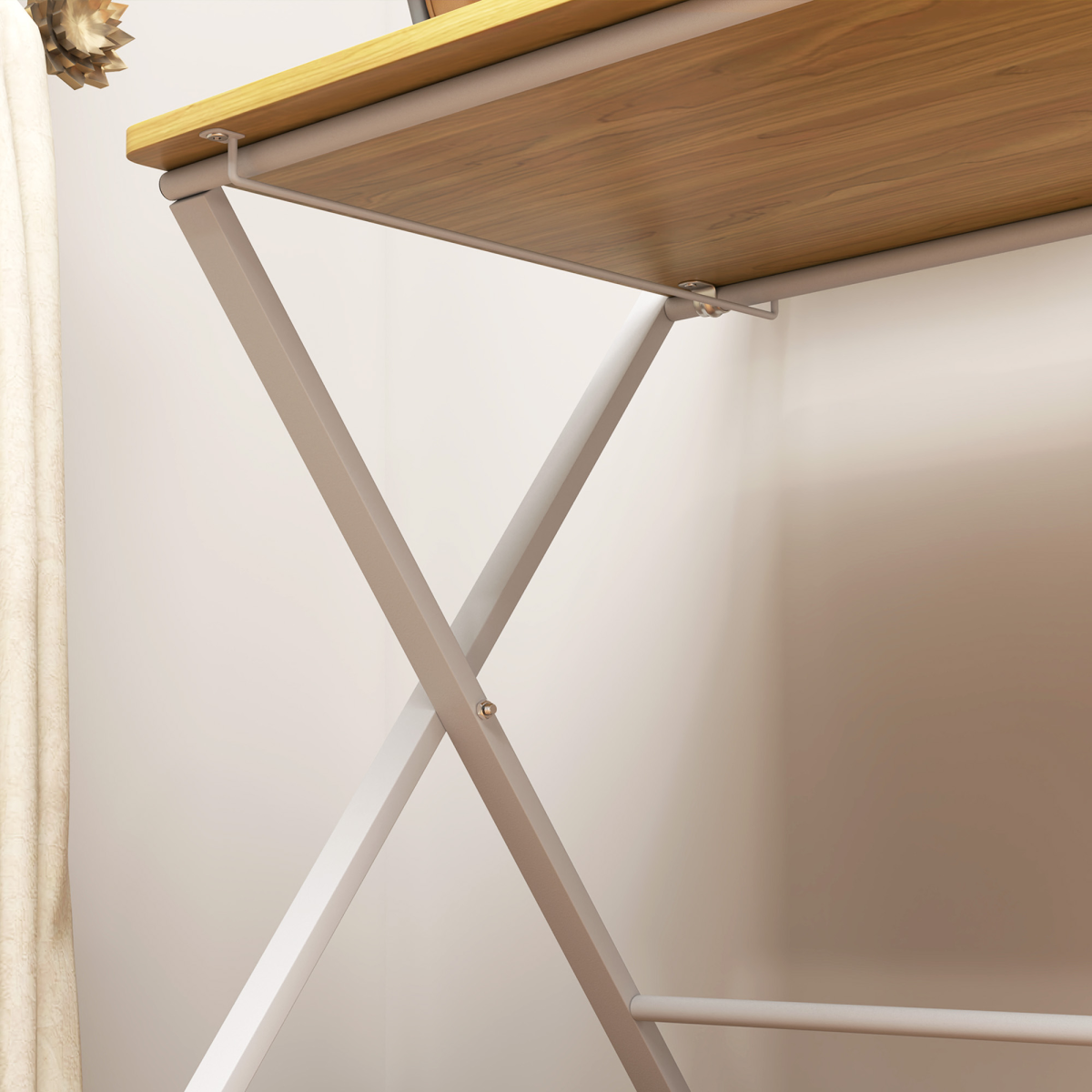 cortex-london-windsor-folding-home-office-desk-two-tier-shelf-maple-wood-effect-white