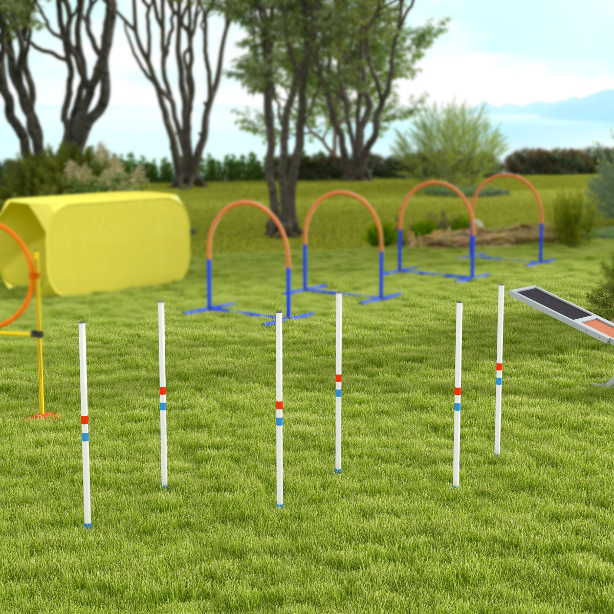 cortex-london-windsor-dog-weave-pole-agility-training-set-six-poles-storage-bag