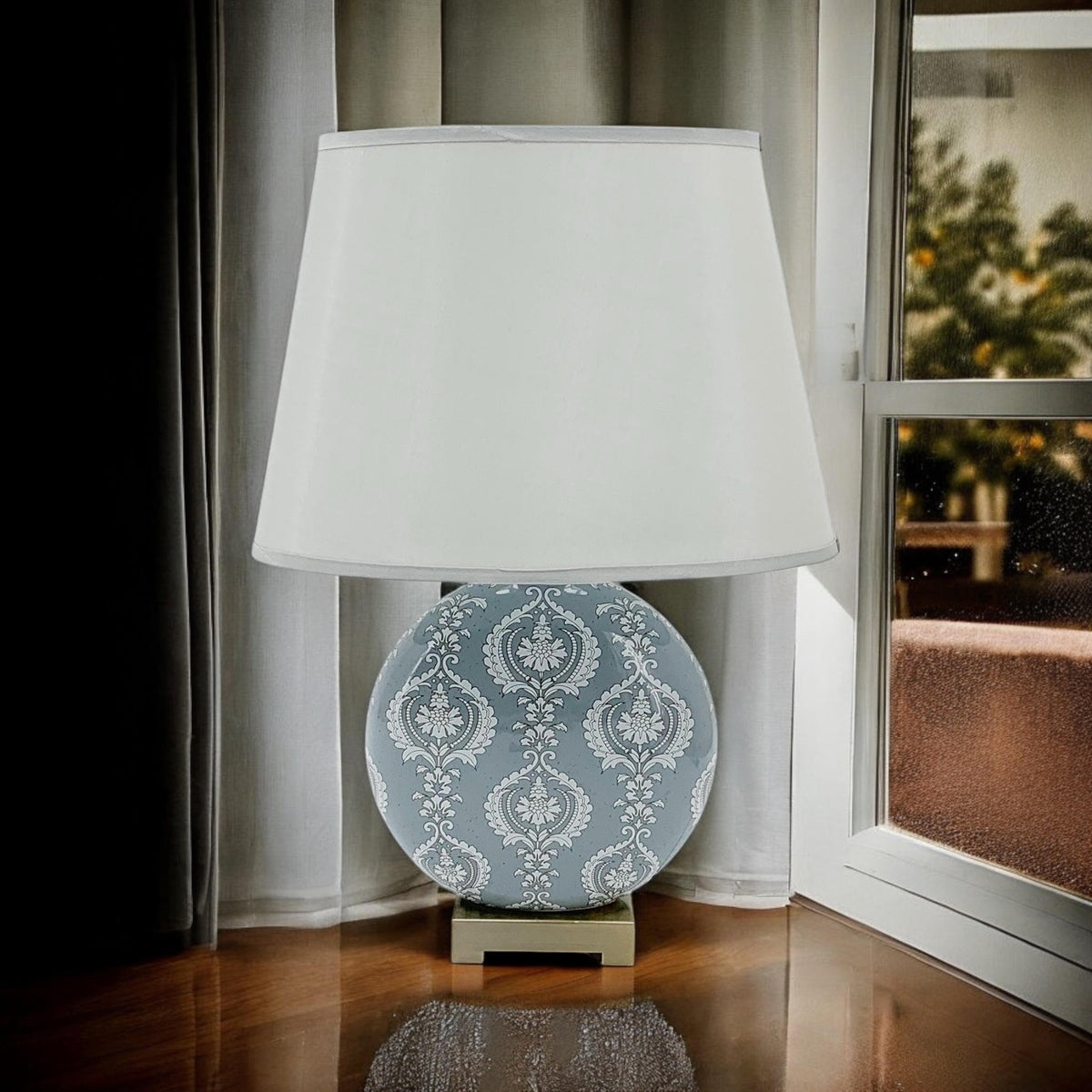 cortex-london-windsor-grey-damask-50cm-ceramic-table-lamp-with-drum-shade