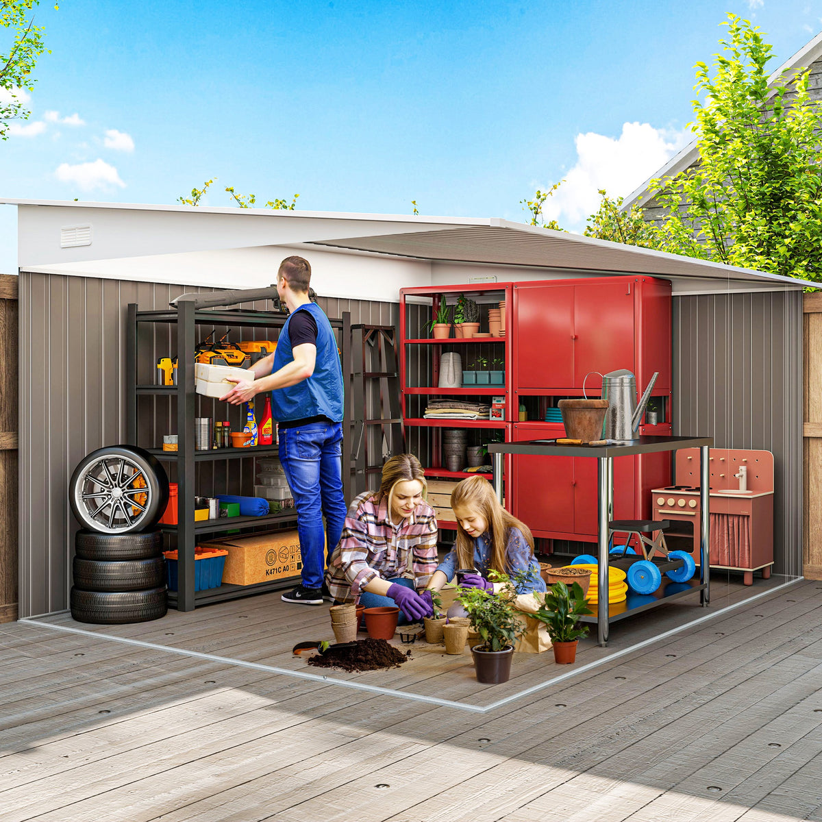 cortex-london-windsor-steel-garden-shed-double-sliding-doors-grey