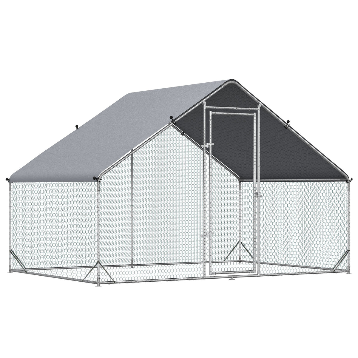 cortex-london-york-walk-in-galvanised-chicken-run-water-resistant-cover