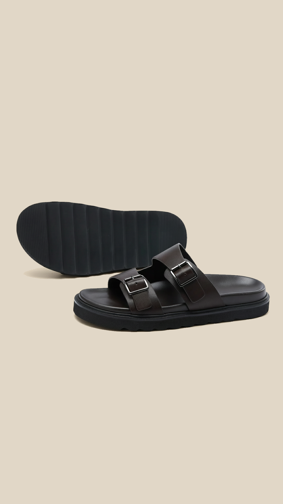 cortex-london-henry-vii-mens-leather-sandals-buckle-cowhide-non-slip-slides-vintage-genuine-leather-sandals-comfortable-non-slip-home-flat-slippers-top-layer-cowhide-vamp-eva-outsole-mens-casual-shoes