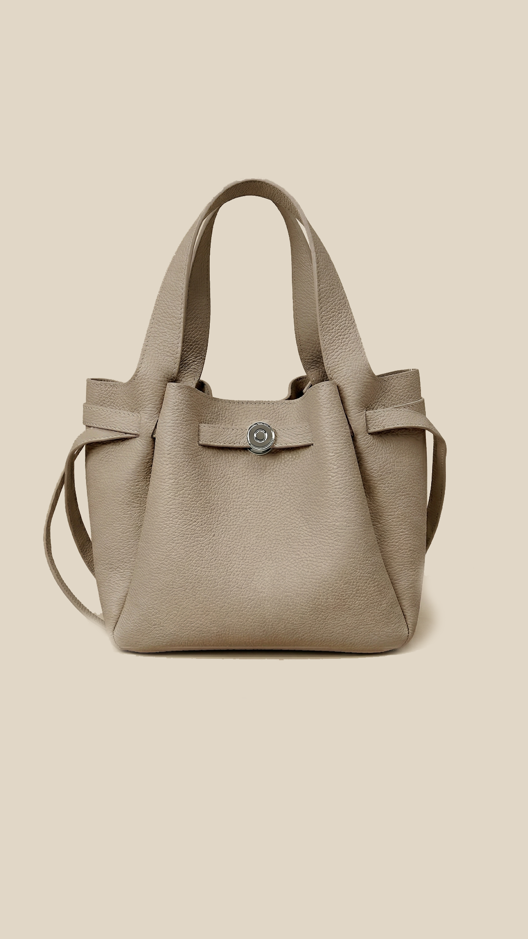 Audrey Top-Grain Cowhide Bucket Bag