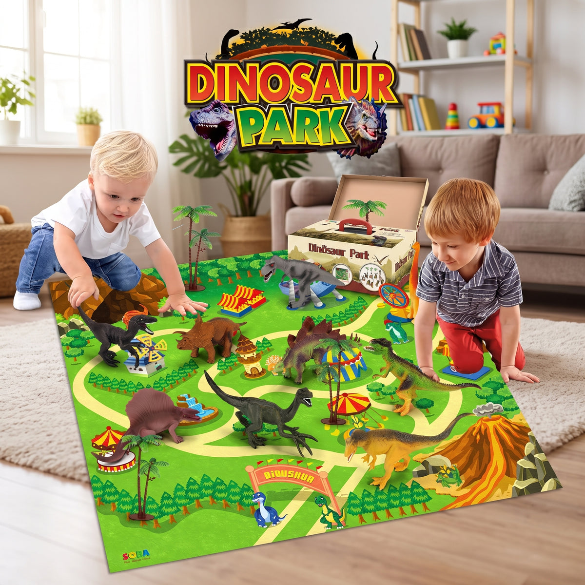 cortex-london-york-dinosaur-adventure-playset-9-dinosaur-figures-80-x-70-cm-activity-mat