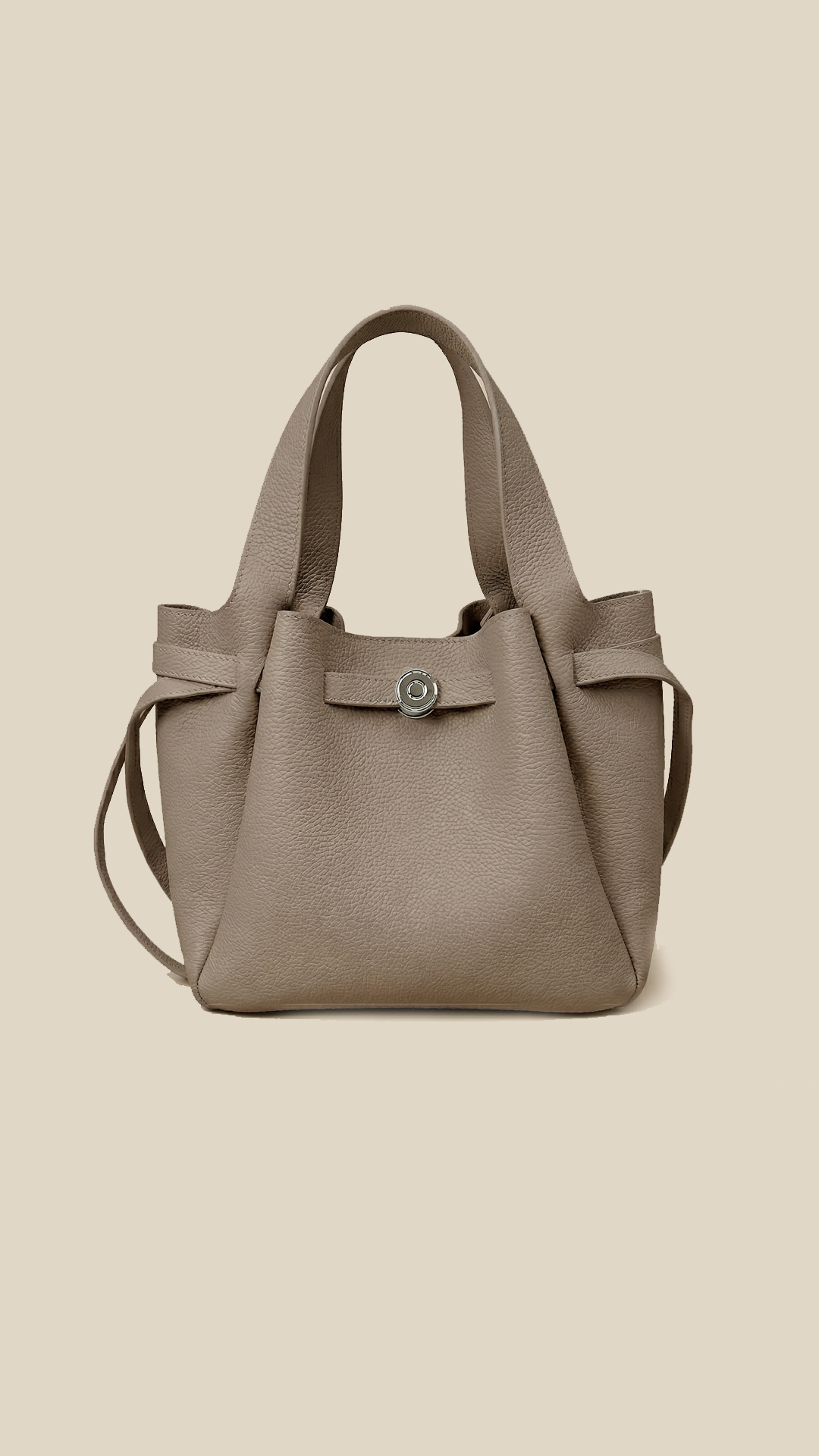 Audrey Top-Grain Cowhide Bucket Bag