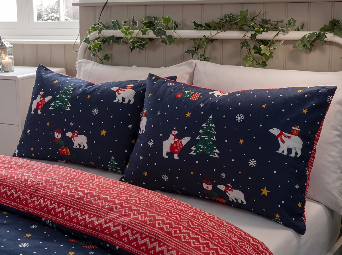 cortex-london-york-polar-bear-navy-brushed-cotton-duvet-set
