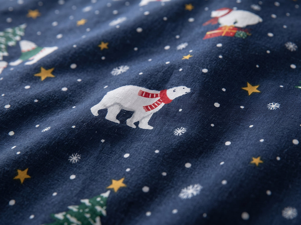 cortex-london-york-polar-bear-navy-brushed-cotton-duvet-set