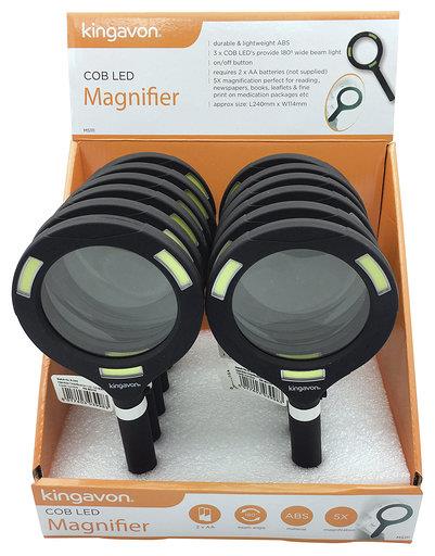 cortex-london-kingavon-3w-cob-led-light-magnifying-glass-black