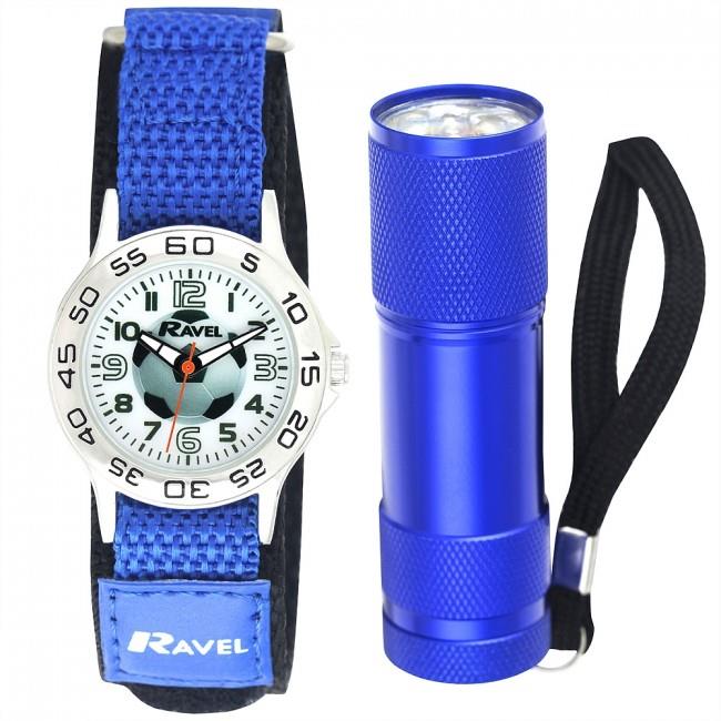 cortex-london-windsor-ravel-football-kids-watch-torch-set-blue-torch