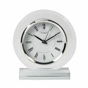 cortex-london-windsor-wm-widdop-round-glass-mantel-clock-white-roman-numeral-dial