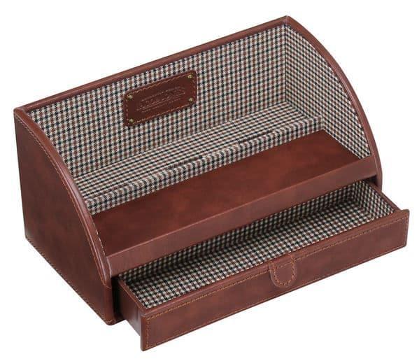 cortex-london-windsor-charging-valet-tan-brown-drawer-checker-cotton-lining