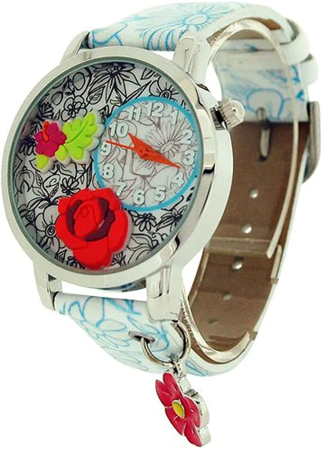 cortex-london-windsor-kids-floral-quartz-analogue-watch-key-ring-set-tdx4526